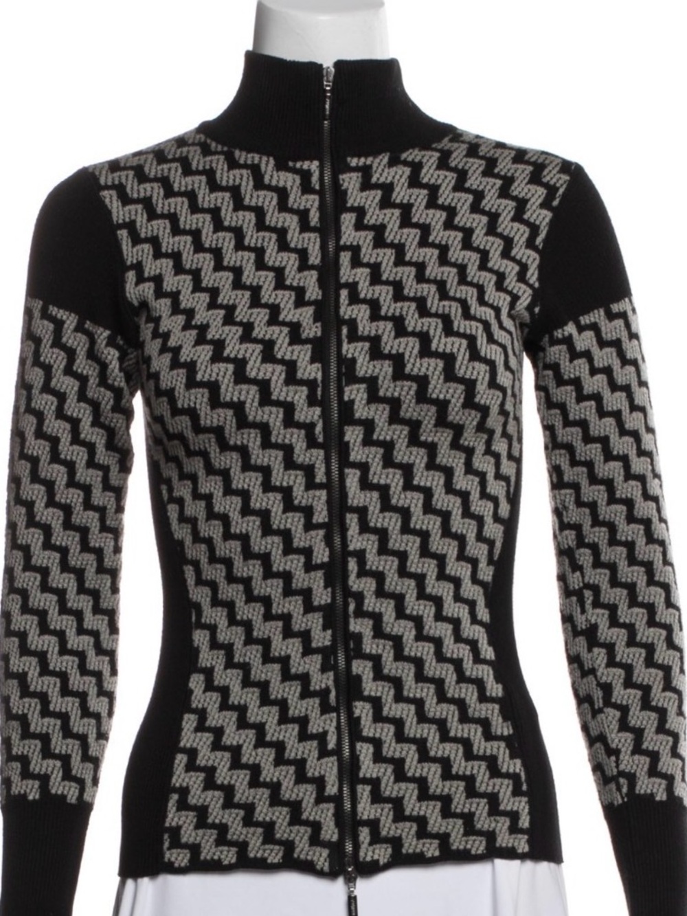 Armani Collezioni Merino Wool Zip Up Jacket